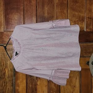 Talbots Striped Bell Sleeve Blouse